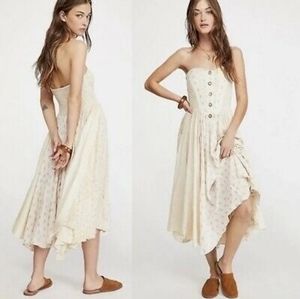 Free People Amanda strapless midi dress